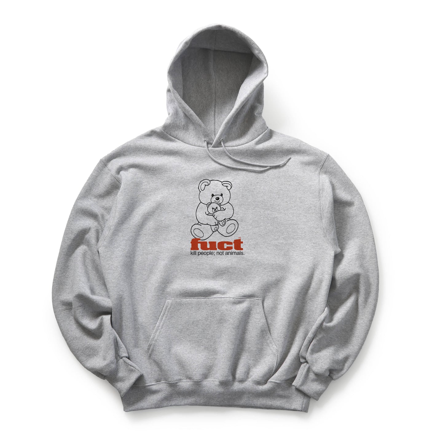 FUCT KILL PEOPLE NOT ANIMALS HOODIE GRAY