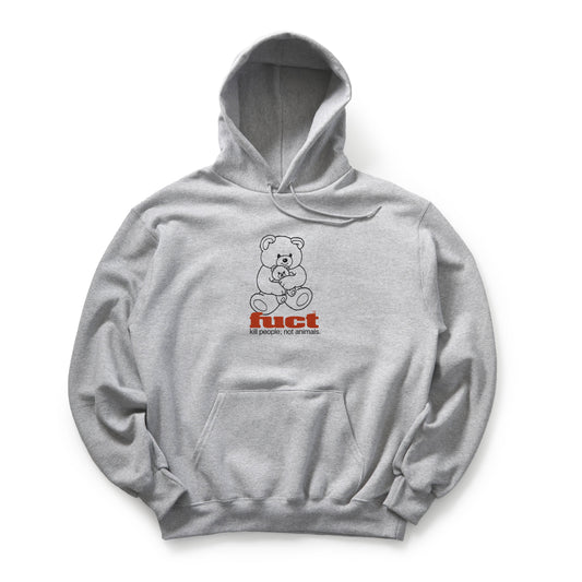 FUCT KILL PEOPLE NOT ANIMALS HOODIE GRAY